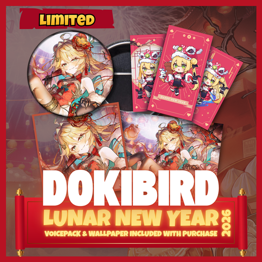 Dokibird Lunar New Year 2026 Digital + Button + Red Pockets Bundle