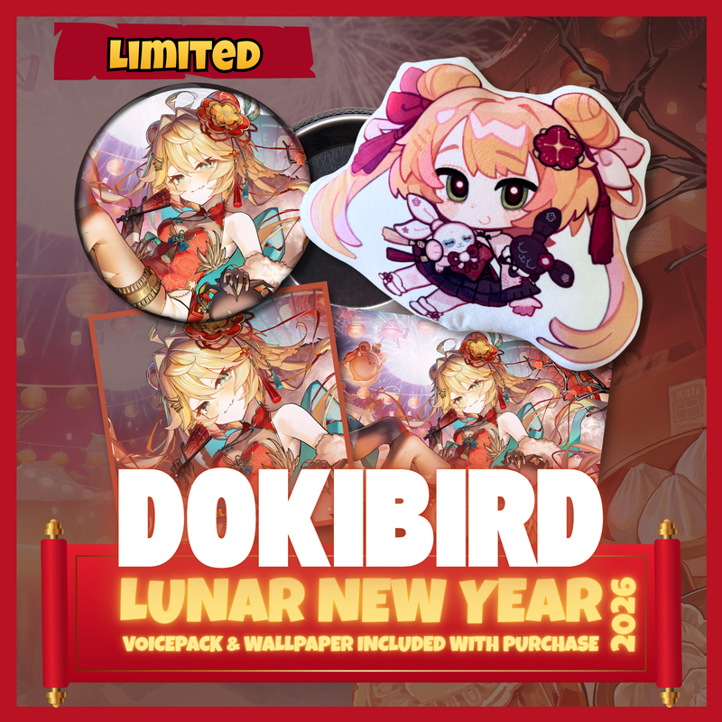 Dokibird Lunar New Year 2026 Digital + Button + Pillow