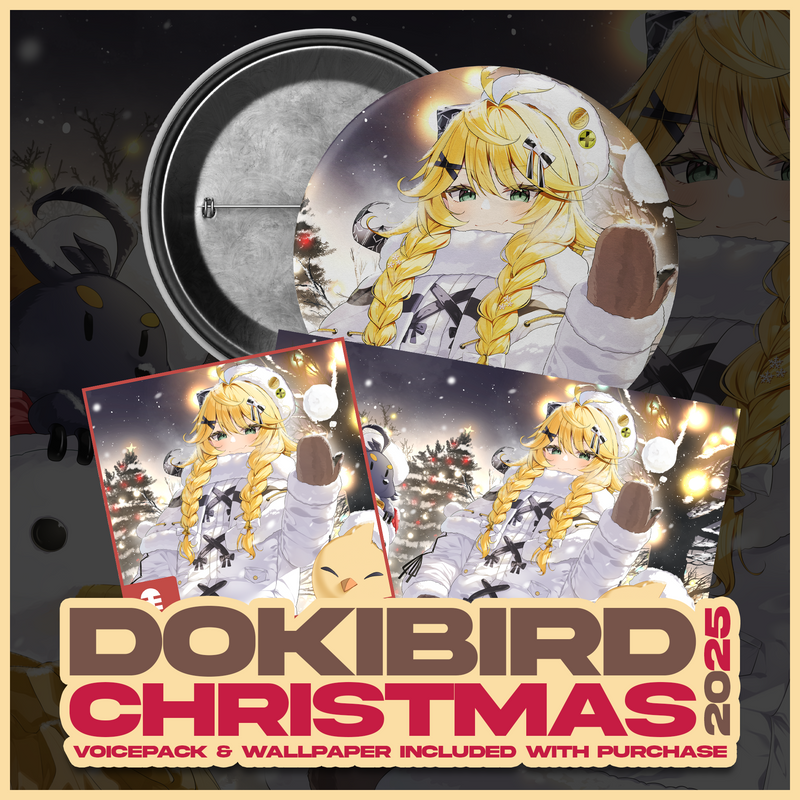 DokiBird Christmas 2025 – Holiday Button + Voice pack