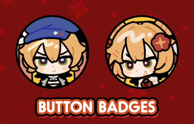 Doki Lunar New Year Buttons